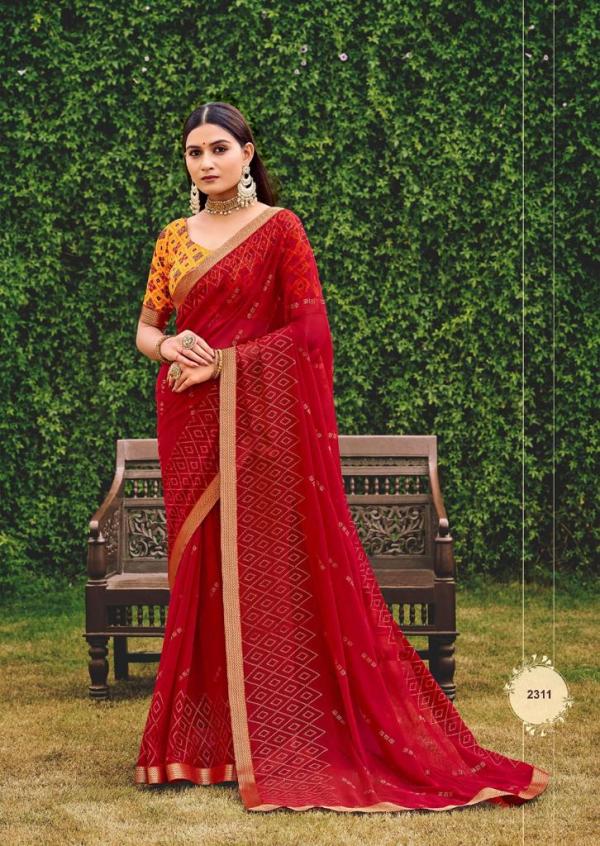 Kashvi Mannat Fancy Wear Georgette Designer Saree Collection